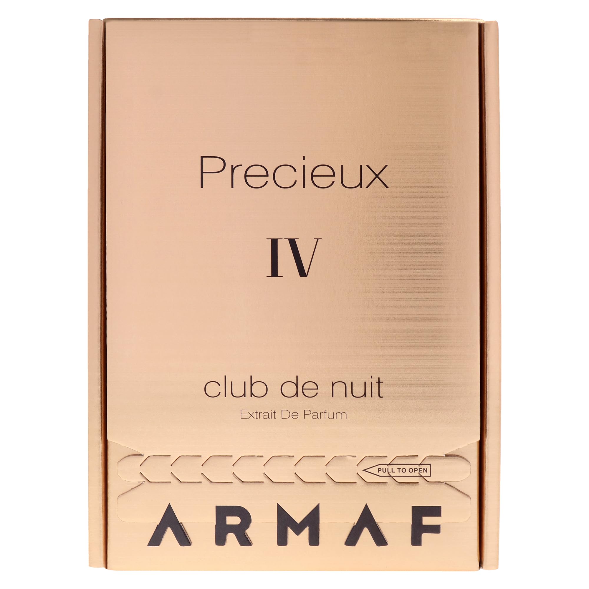 Armaf Club de Nuit Precieux IV, base ámbar y cedro, estela cálida y duradera.