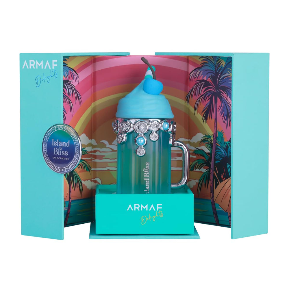Armaf Delights Island Bliss muestra notas frutales para una apertura fresca.