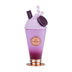 Armaf Delights Yum Yum, frasco frontal para exhibir un perfume elegante en el tocador