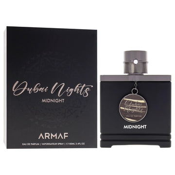 Armaf Dubai Nights Midnight, atomizador para aplicación precisa en momentos nocturnos.