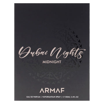 Armaf Dubai Nights Midnight, caja regalo con presentación sofisticada para ocasiones especiales.