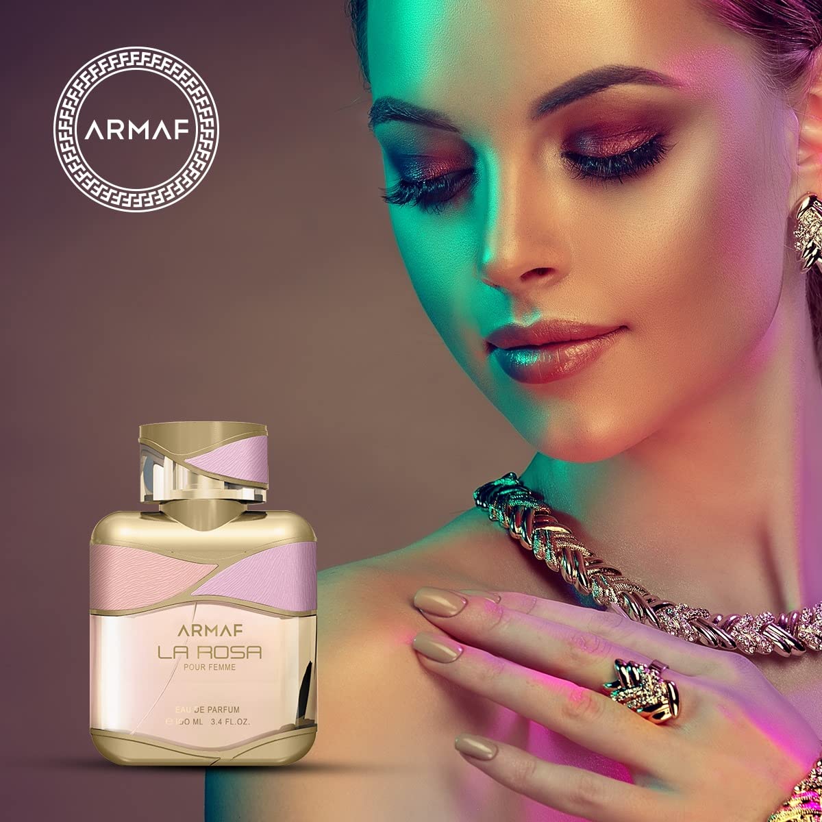 Armaf La Rosa Pour Femme, notas de salida cítricas para apertura fresca