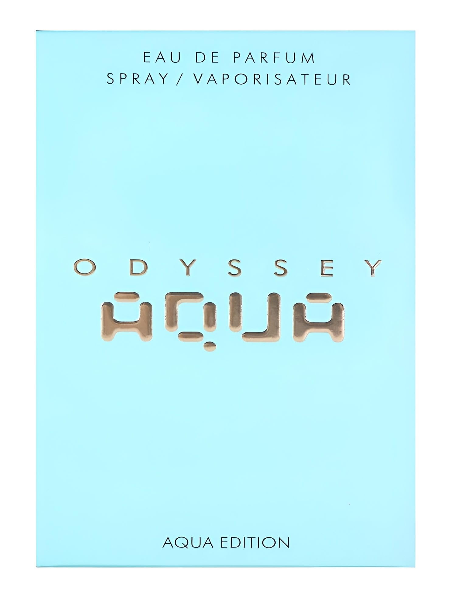 Armaf Odyssey Aqua EDP, diseño de caja, empaque elegante que resalta la marca