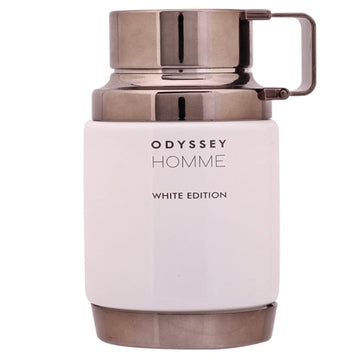 Armaf Odyssey Homme White Edition, frasco elegante para una fragancia fresca y sofisticada.