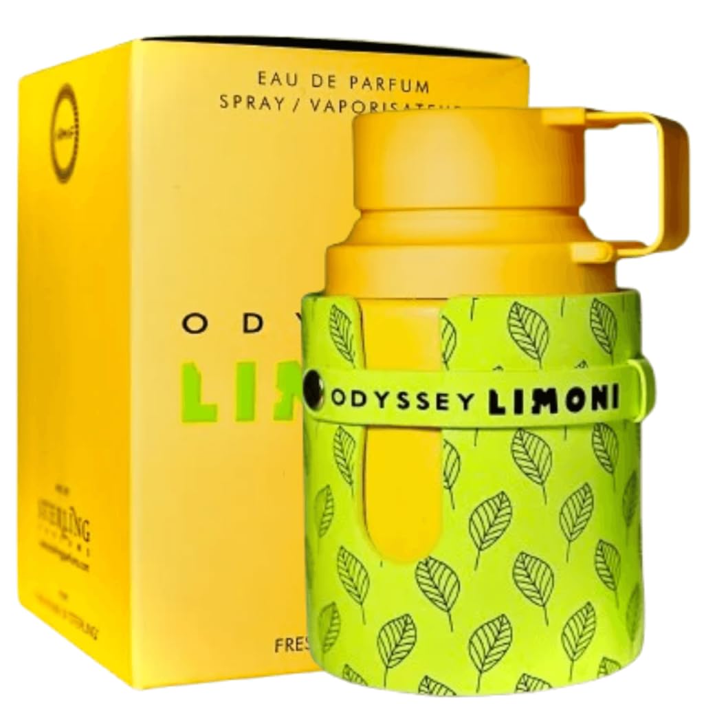 Armaf Odyssey Limoni Fresh, frasco vertido, perfume versátil para cualquier ocasión y uso diario.