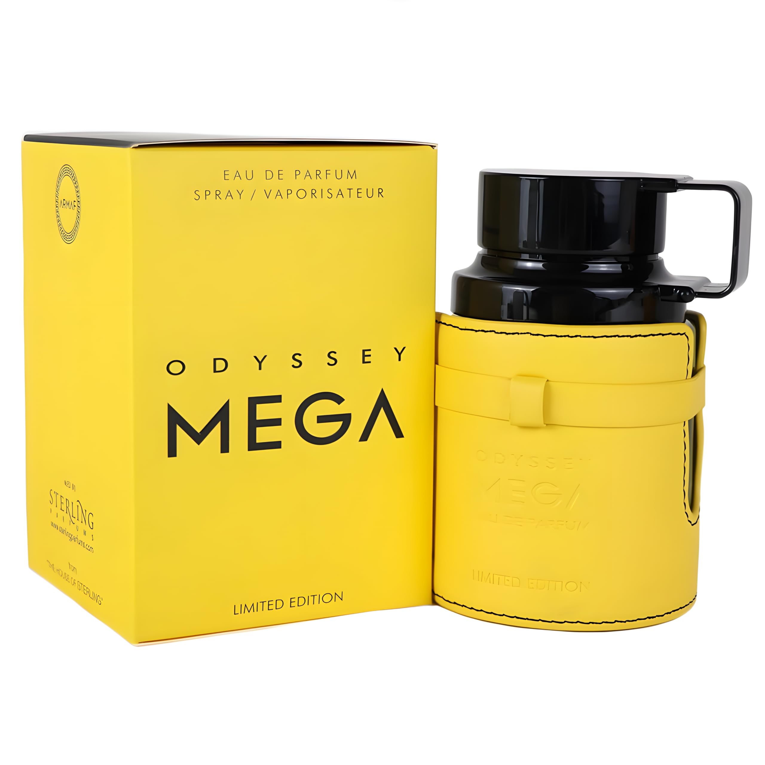 Armaf Odyssey Mega Edicion Limitada, presentación del producto para guardar en bolso o escritorio.