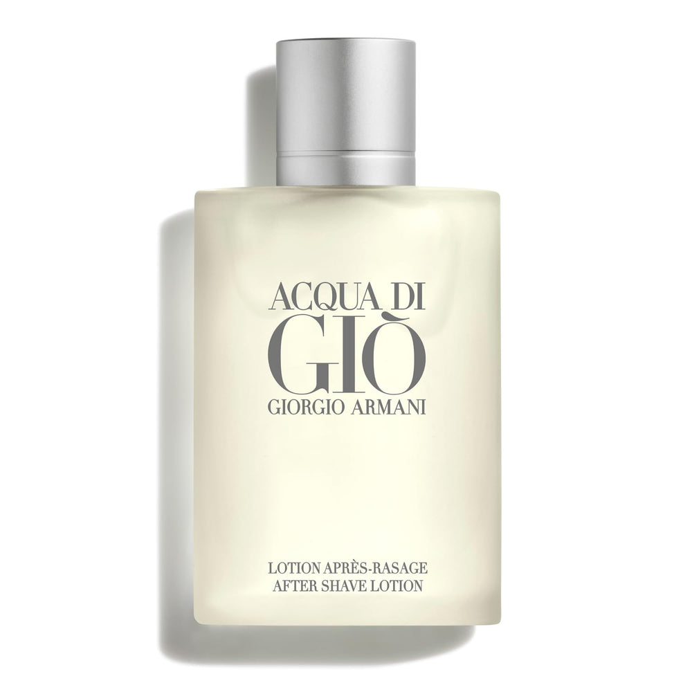 Armani Beauty Acqua di Gio tras el afeitado, frasco elegante que deja frescura duradera.