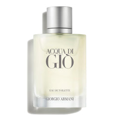 Armani Beauty Acqua di Gio, frente de la botella, sensación fresca para uso diario