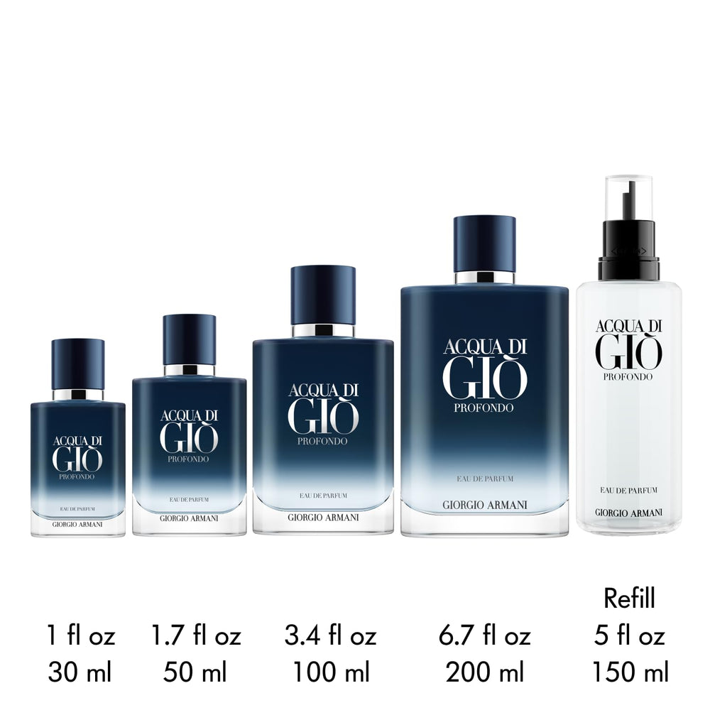 Armani Beauty Acqua di Giò Profondo, punto de pulso en muñecas para fragancia duradera.