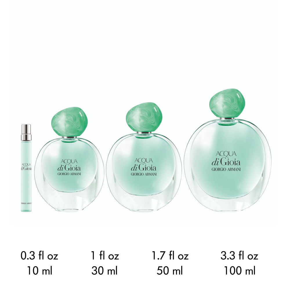Armani Beauty Acqua di Gioia, frasco-vidrio: frasco transparente que refleja el aroma