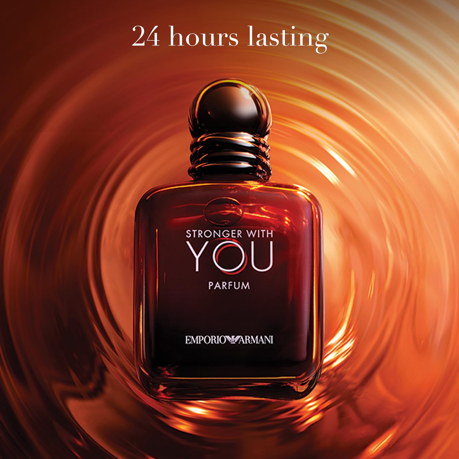 Armani Beauty Stronger with You: diseño de doble anillo en la tapa.