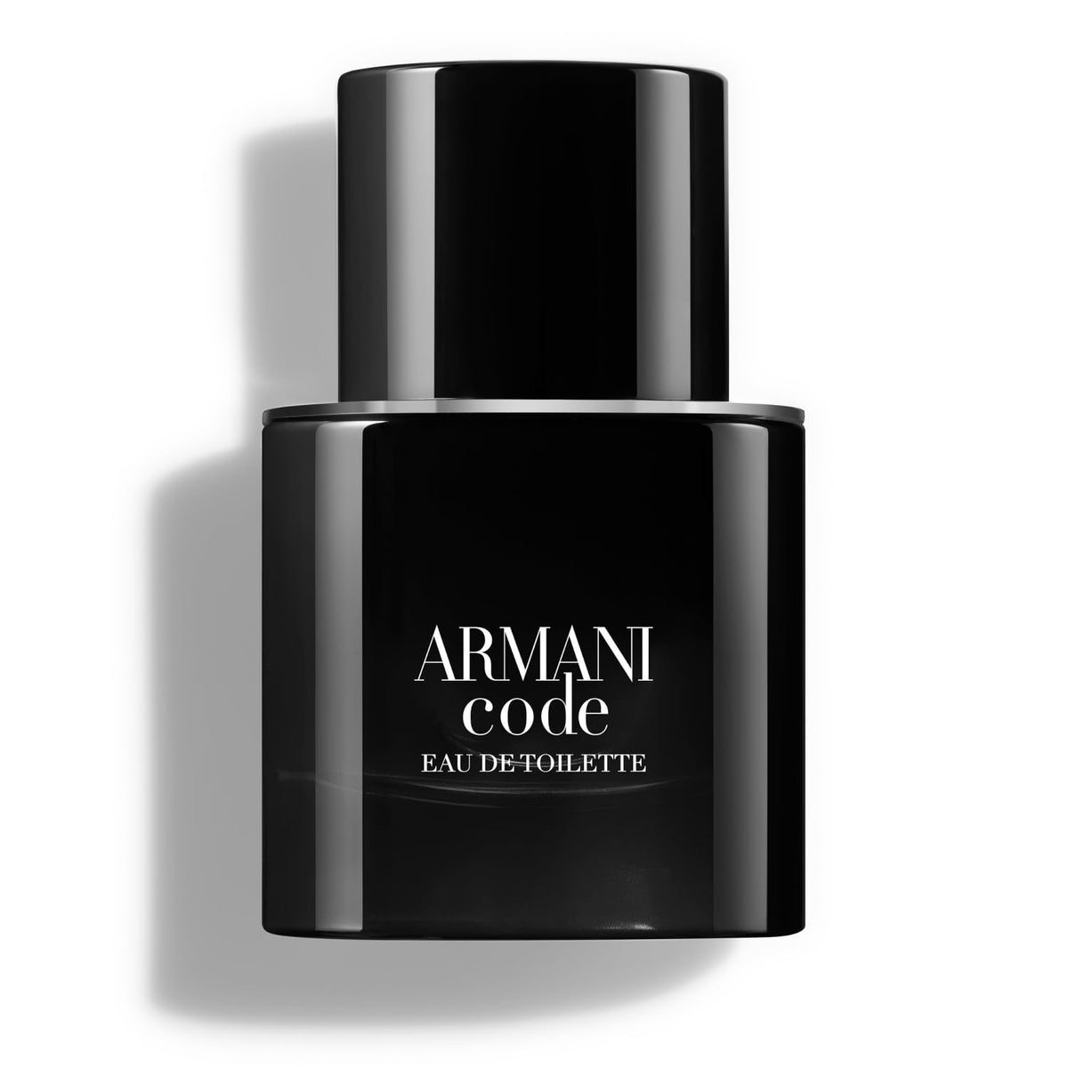 Armani Code: botella detalle negro, elegancia para cenas y eventos.
