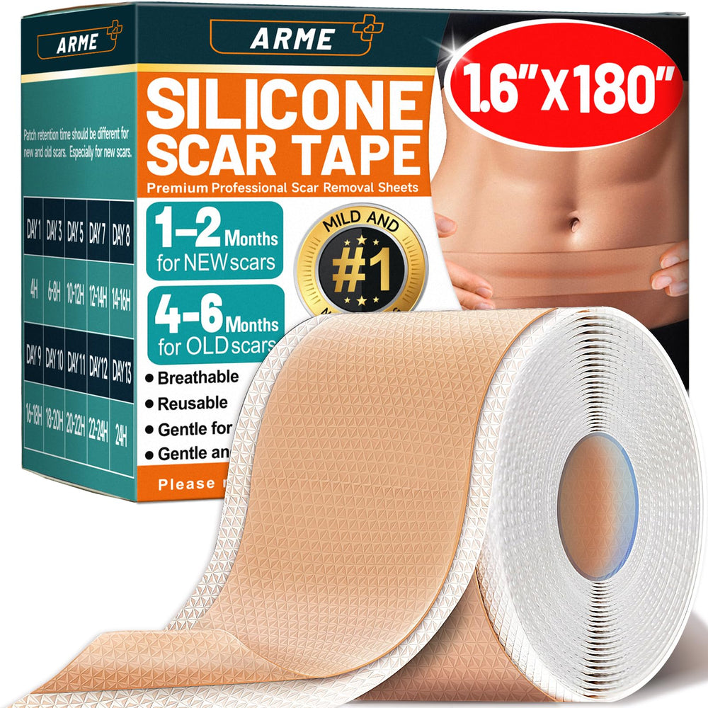 Arme cinta cicatriz silicona roll: cobertura continua para cicatrices
