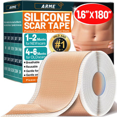 Arme cinta cicatriz silicona roll: cobertura continua para cicatrices