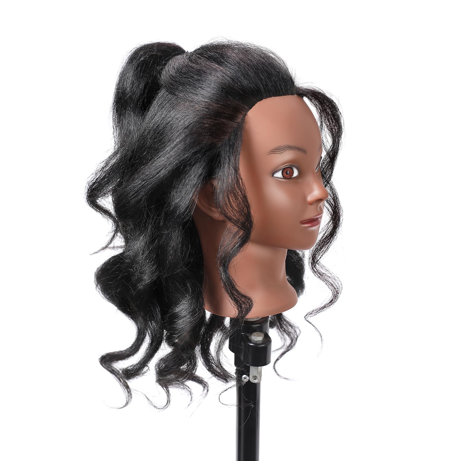 Pelo liso y rizado de Armmu, ideal para ensayos de peinado y alisado.
