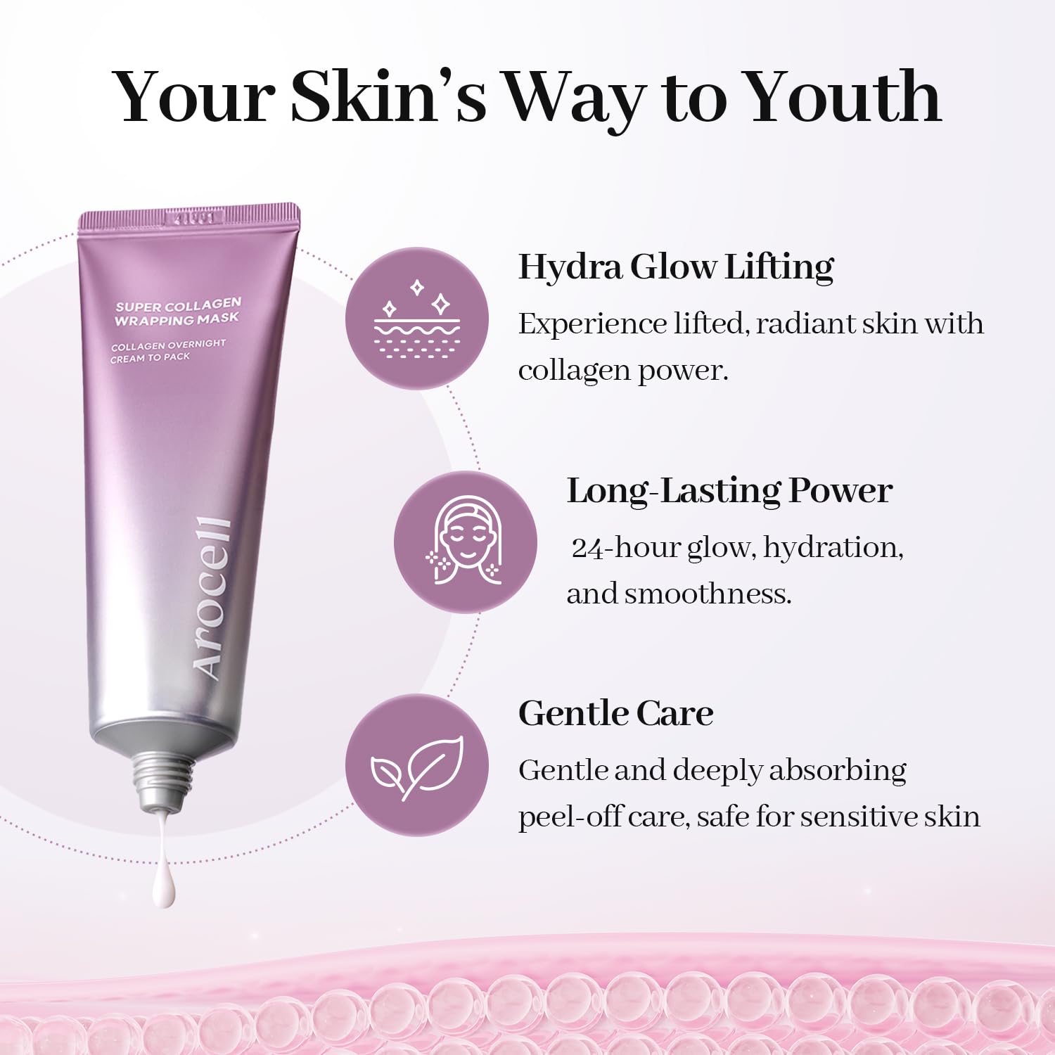 La mascarilla AROCELL OFFICIAL ayuda a refinar poros y suavizar la piel