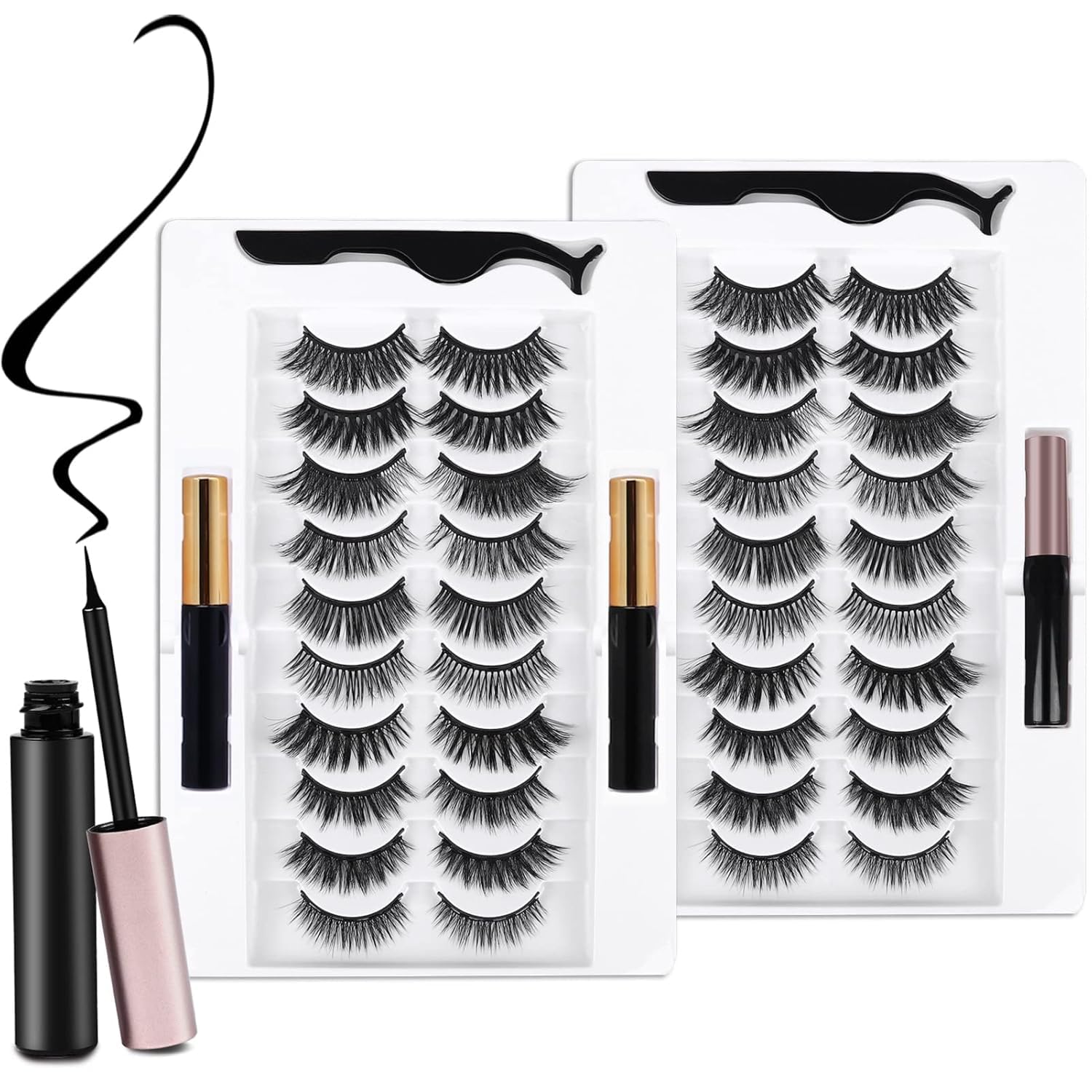 AROIC pestanas imantadas kit 20 estilos para un look natural y versátil