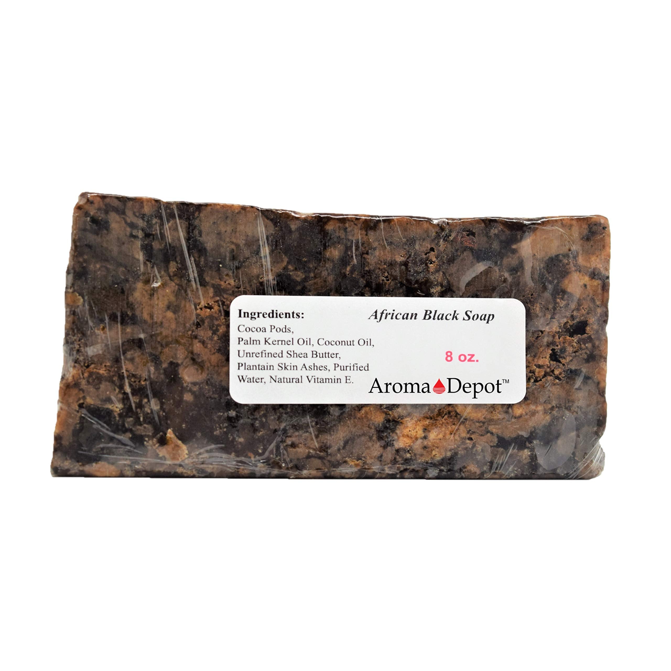 Aroma Depot Jabon Negro Africano, adecuado para piel sensible sin fragancia.
