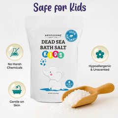 Aromasong Minerales Magnesio para cuidado suave de la piel durante el baño.