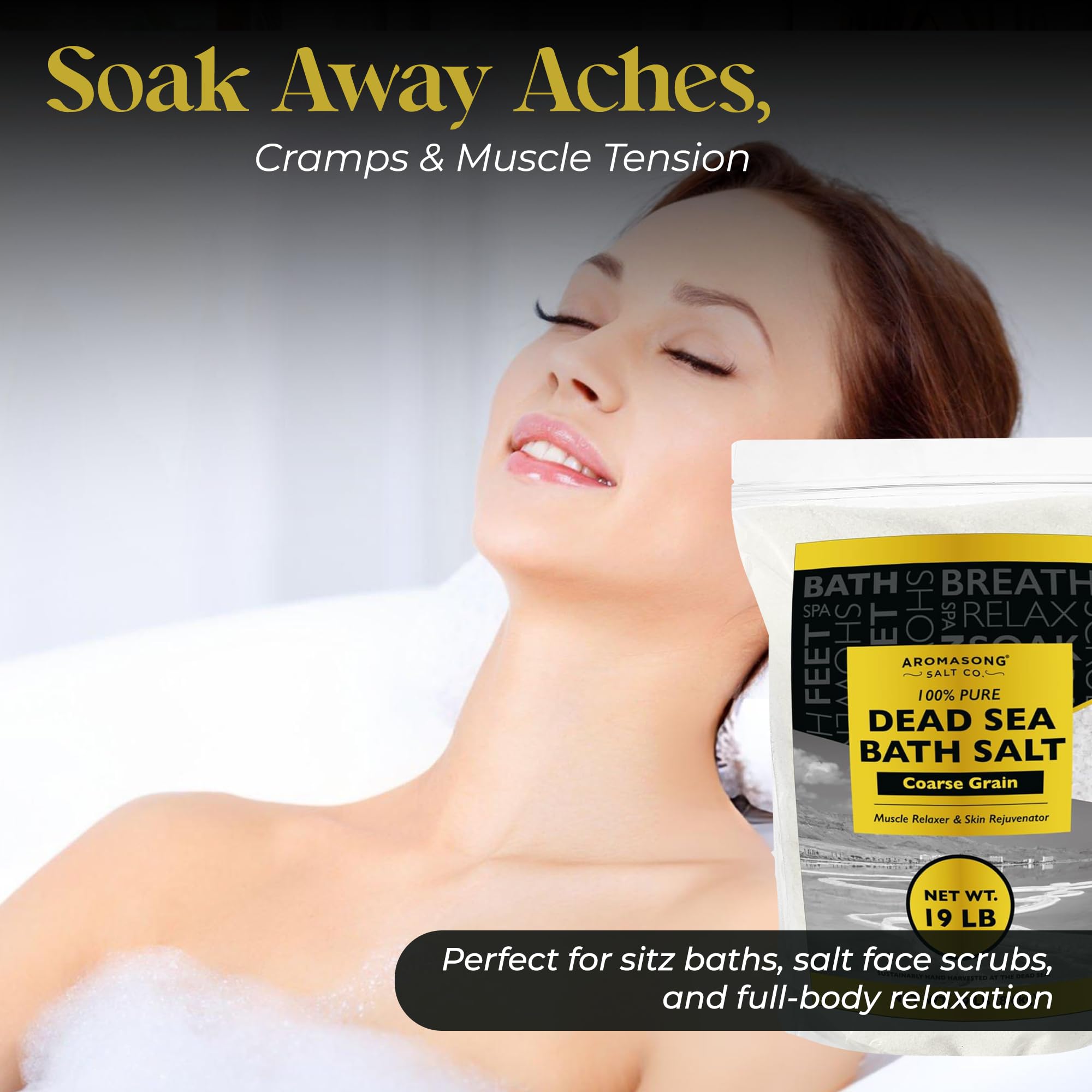 Aromasong sal de mar muerto, baño Sitz para comodidad diaria.
