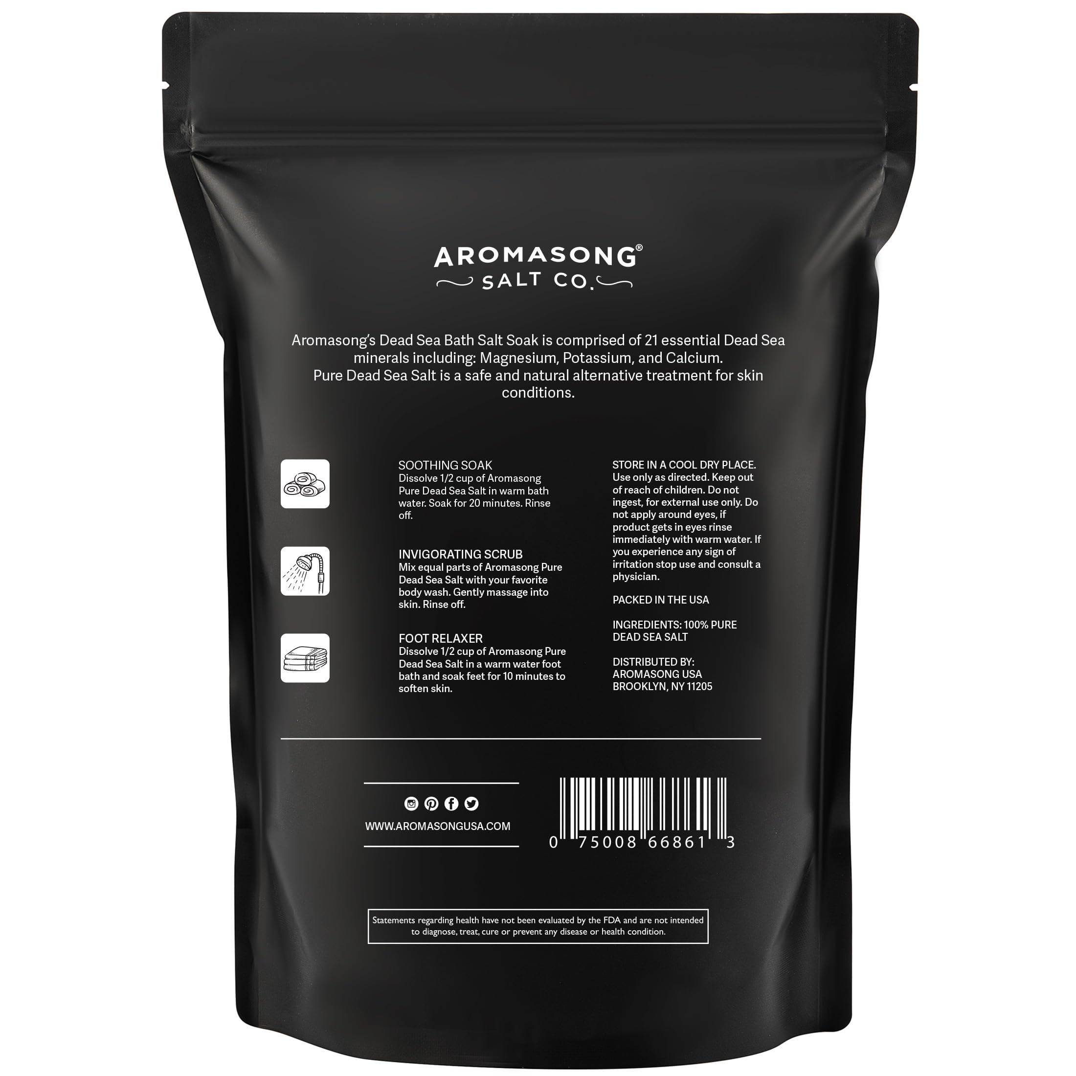 Aromasong paquete sellado conserva la pureza y frescura