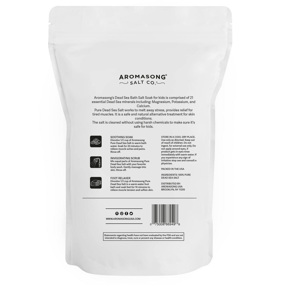 Aromasong Sal Mar Muerto, ideal para scrub casero suave en el baño.