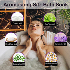 Aromasong Sitz Bath con sal de Epsom para alivio suave en casa
