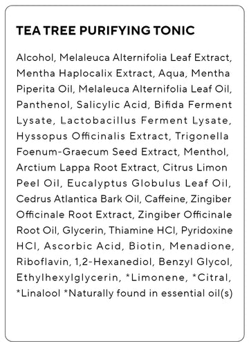 AROMATICA Tónico Purificante de Árbol de Té, textura ligera en atomizador para uso diario.