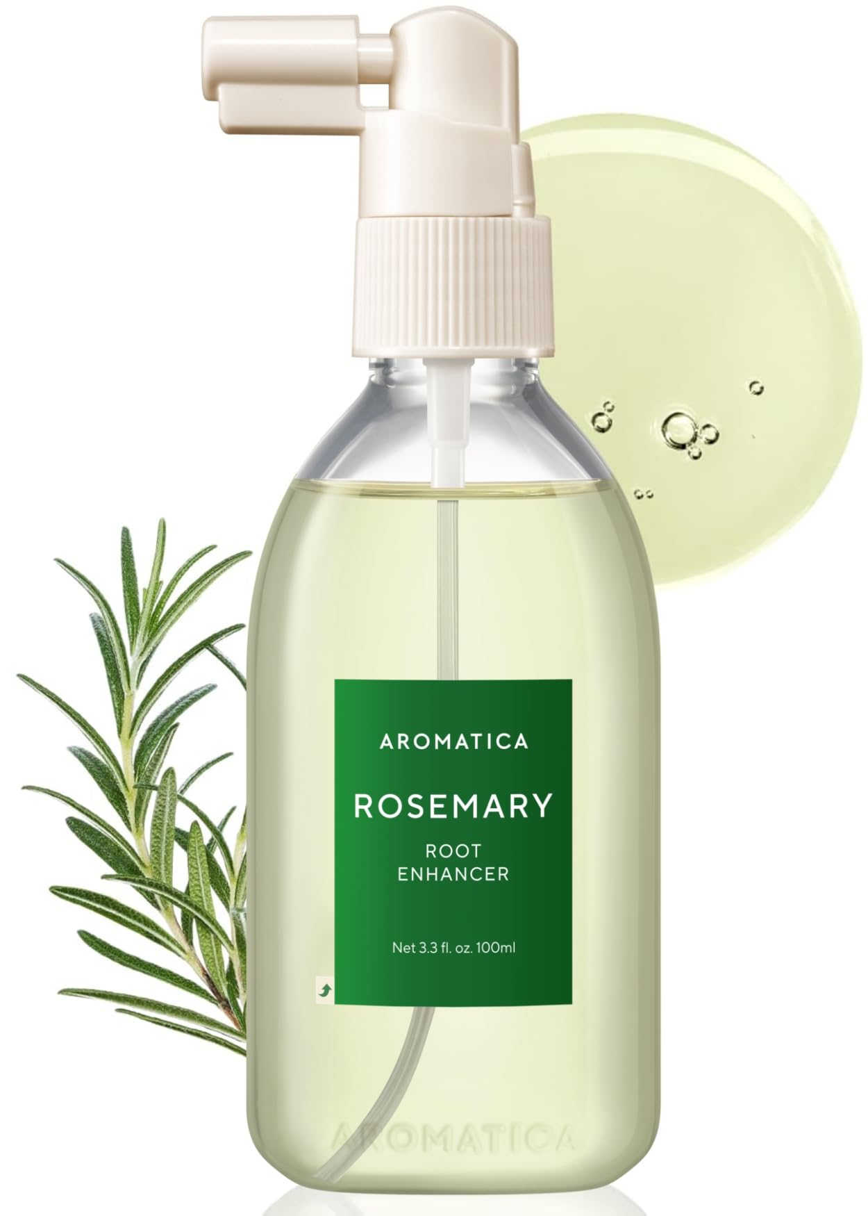 AROMATICA Potenciador de Raíz con romero-agua para cabello, mejora la hidratación diaria.