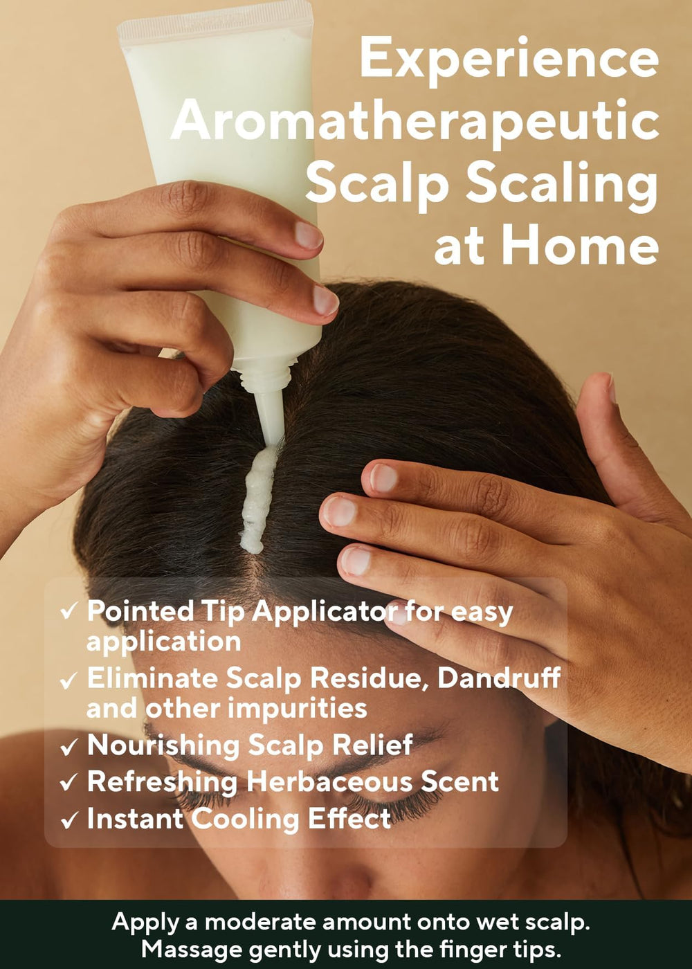 Scrub resting on bathroom shelf, ready for routine scalp care