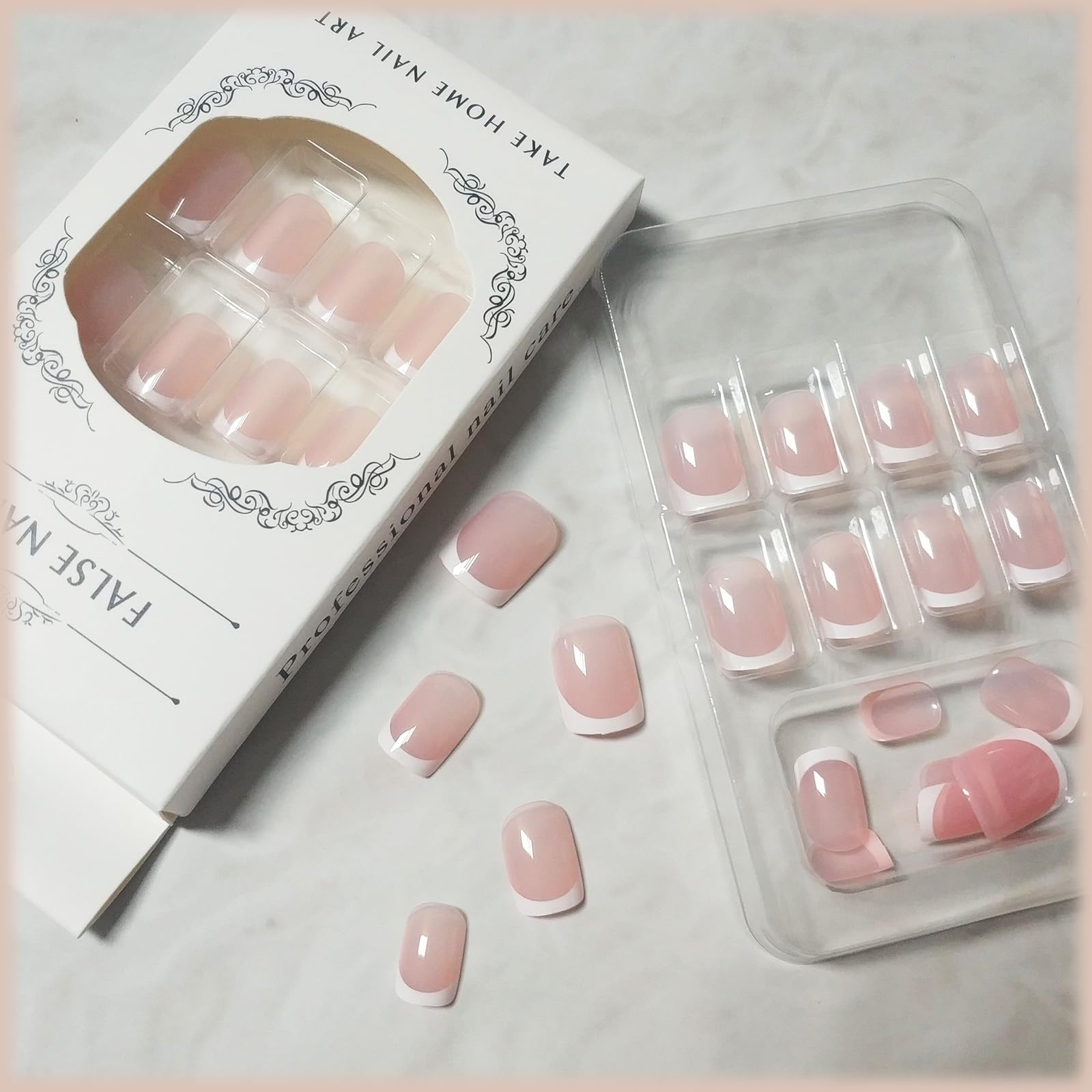 AROVFAM lima incluida para dar forma suave a uñas francesas blancas.