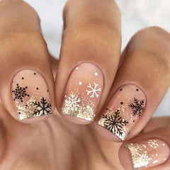 AROVFAM Uñas Navidad Conjunto Completo, acabado pulido para fiesta en casa