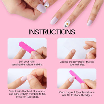 AROVFAM Uñas Puntas Cuadradas, recortables para longitud deseada