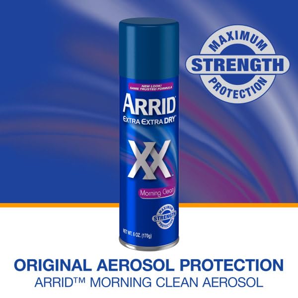 Arrid desodorante aerosol, paquete de dos unidades, opción conveniente para el hogar.