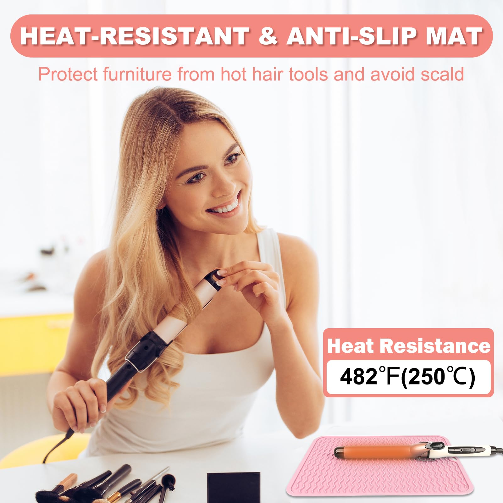 Arsmonjeal mat silicona resistente al calor hasta 250°C para planchas.