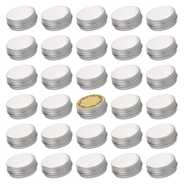 Art Secret: lata de aluminio con rosca de 15 ml, plata, pack de 32 para almacenamiento.