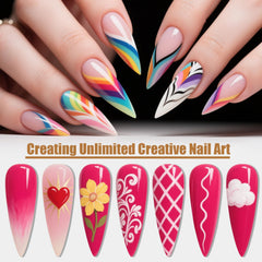 Artdone brocha punteado arte uñas para puntos finos y precision