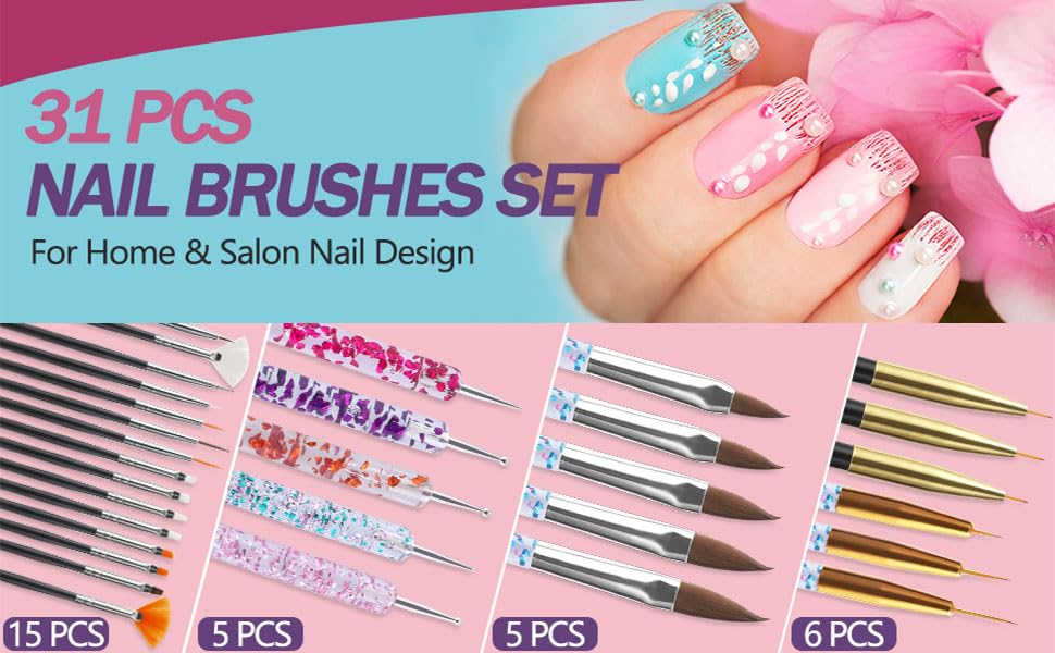 Artdone herramientas-puntos-uñas-5piezas, perfectas para puntos precisos y detalles pequeños.