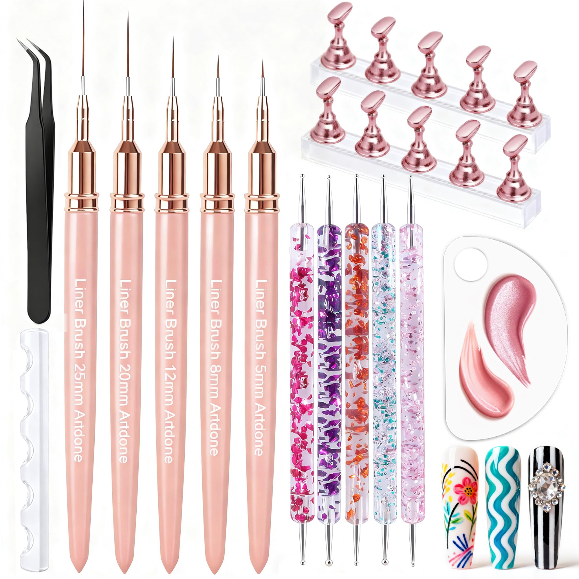 Artdone ofrece lapices delineadores de uñas 5mm para trazos finos y precisos.