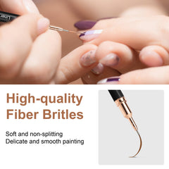 Artdone liner para uñas metálicas, punta 20 mm para trazos amplios.