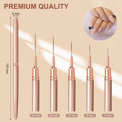 Artdone liner metalico cobre 8mm para detalles precisos en uñas