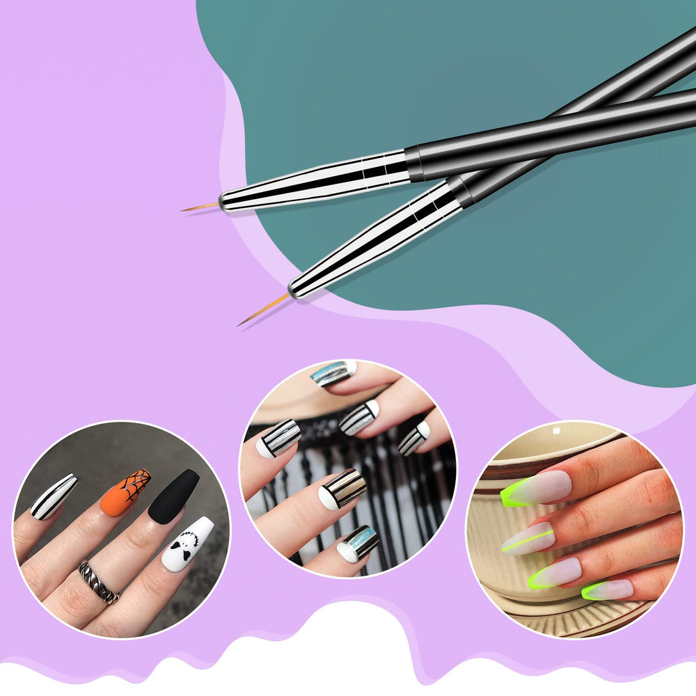Artdone cepillos de nylon, compatibles con esmalte y acrílico para acabado suave.