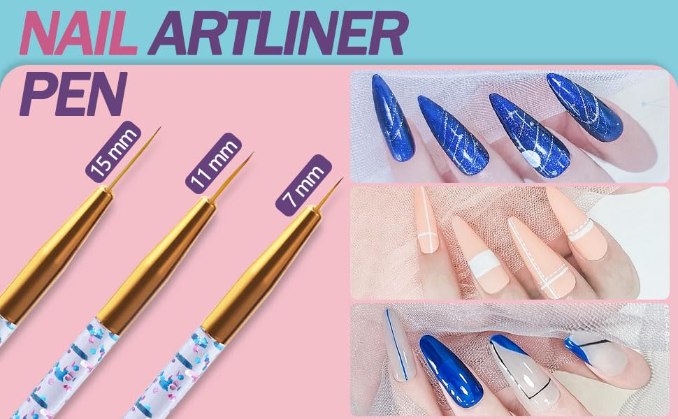 Artdone pinceles-pintura-uñas-6piezas, permiten color y detalles con control.