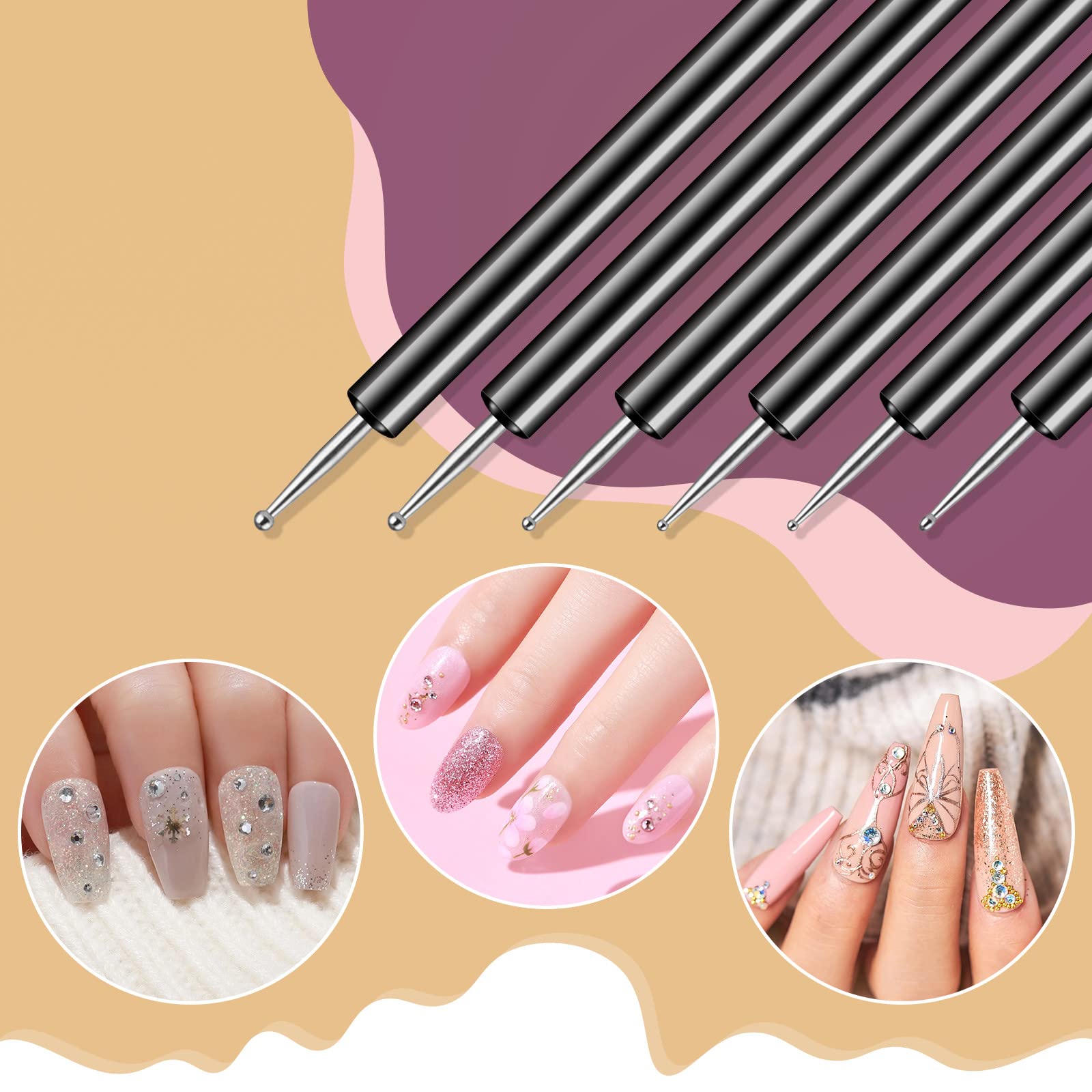 Artdone puntas de 1,5 mm, trazos finos para detalles delicados en uñas.