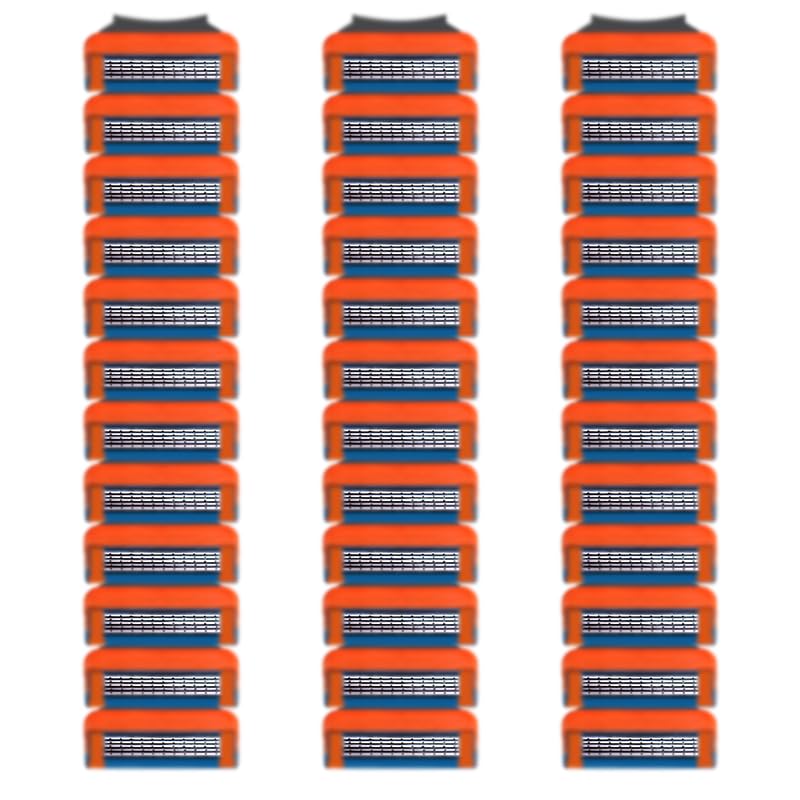 Artgol hojas repuesto GL-Fusion 5 Style naranja para un afeitado suave y cercano.