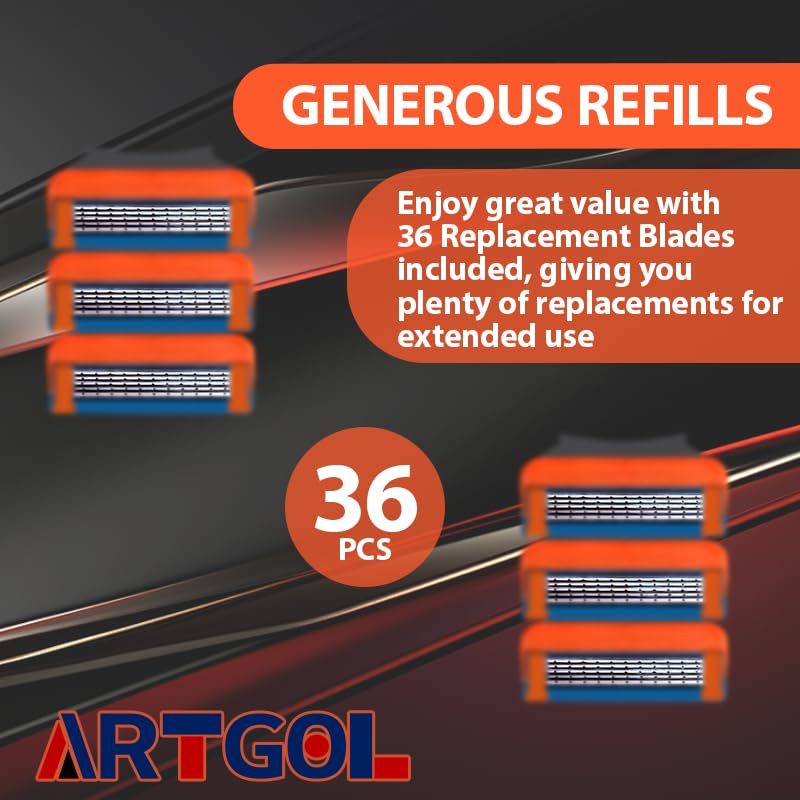 Artgol pack 36 hojas repuesto para GL-Fusion 5 Style, ahorro y comodidad.