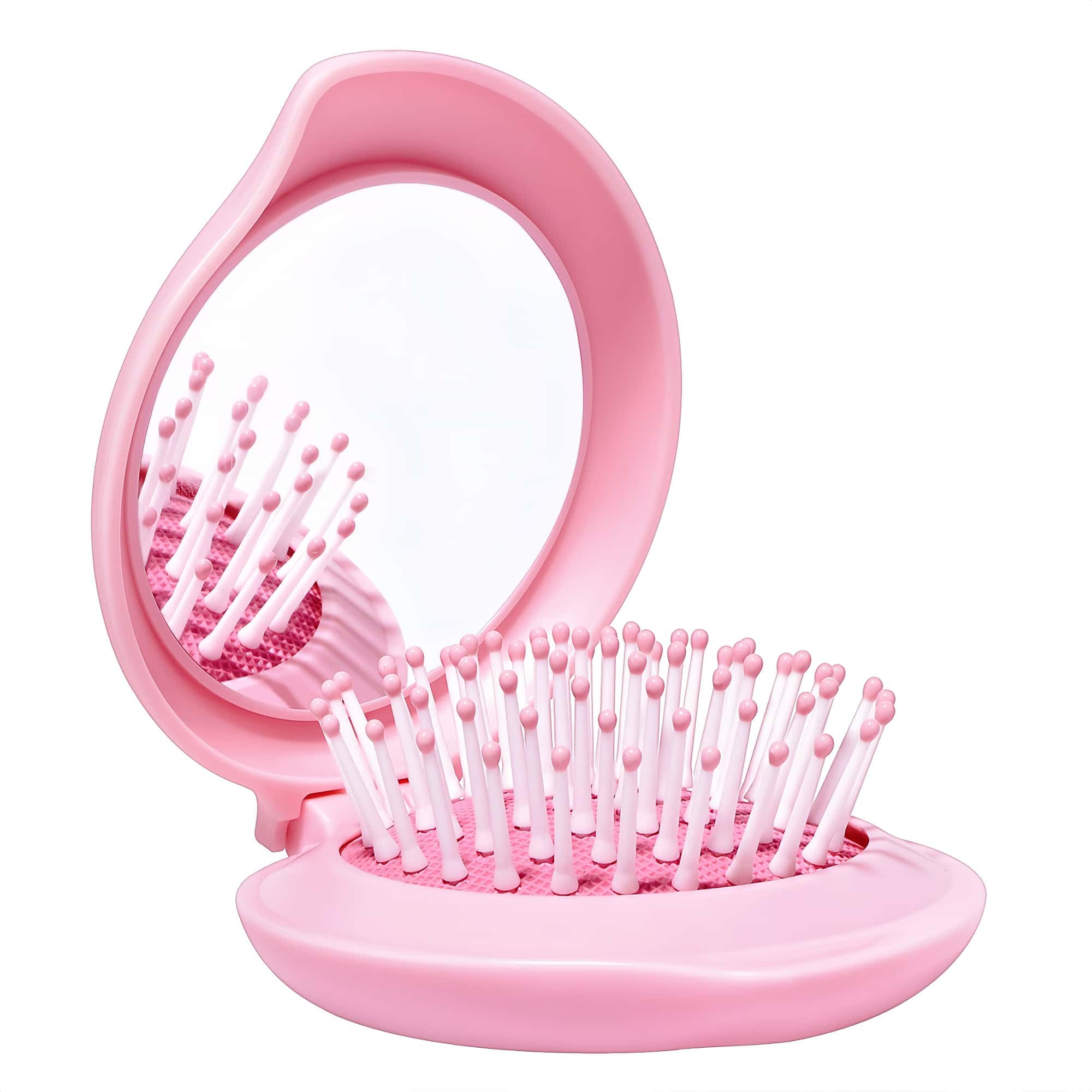 Arthaxi cepillo de pelo de viaje con espejo plegable perfecto para bolso