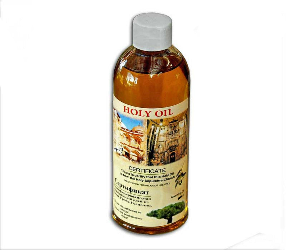 Artículos Religiosos: botella de aceite de unción de Tierra Santa para oraciones y rituales.