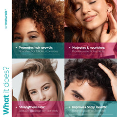 artnaturals aceite capilar biotina-colágeno, aplicación suave para cabello suave y manejable.