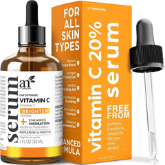 artnaturals anti-aging serum bottle close-up for radiant skin